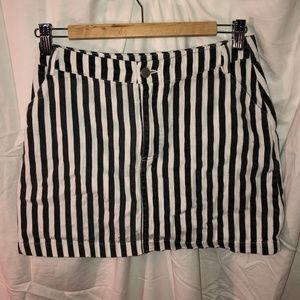 forever 21 striped mini skirt